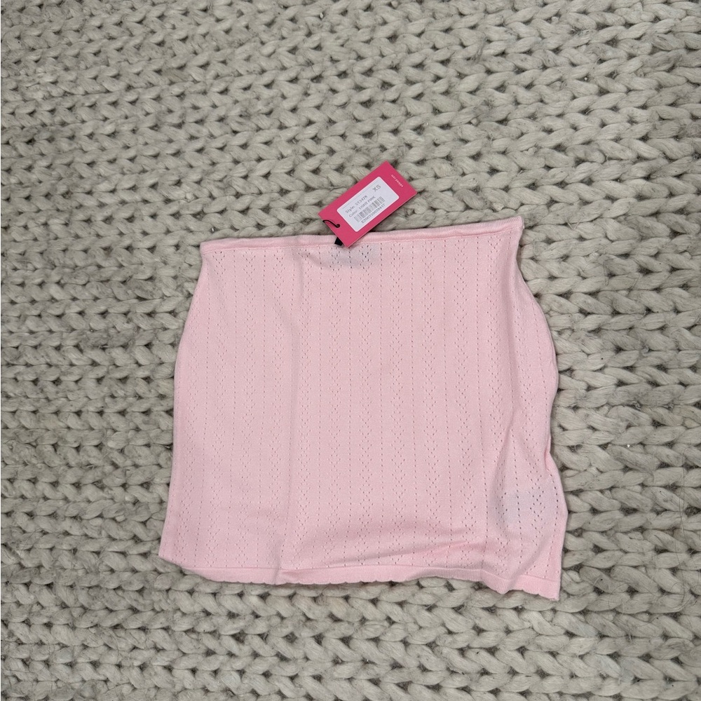 Edikted Light Pink Mini Skirt